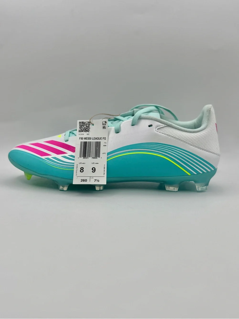 Adidas F50 Messi League FG 'Aurora Radiante Pack' - Cloud White/Lucid Pink/Flash